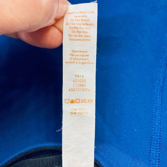 Lucy Womens Built In‎ Bra Activewear Tank Top Sleeveless Blue Small - Picture 6 of 7